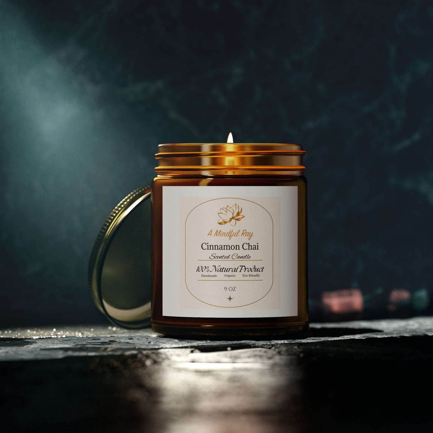 Cinnamon Chai Scented Candles - Natural Coconut Apricot Wax (4oz & 9oz)