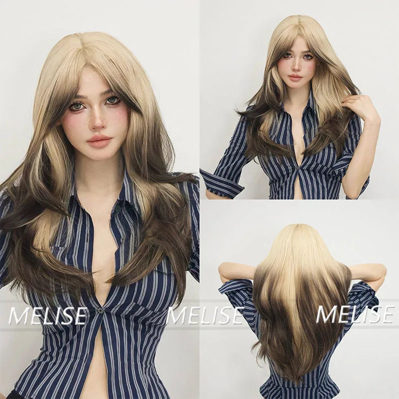 Human Hair Wig - For Dyeing, Long Wig, Blonde Wig