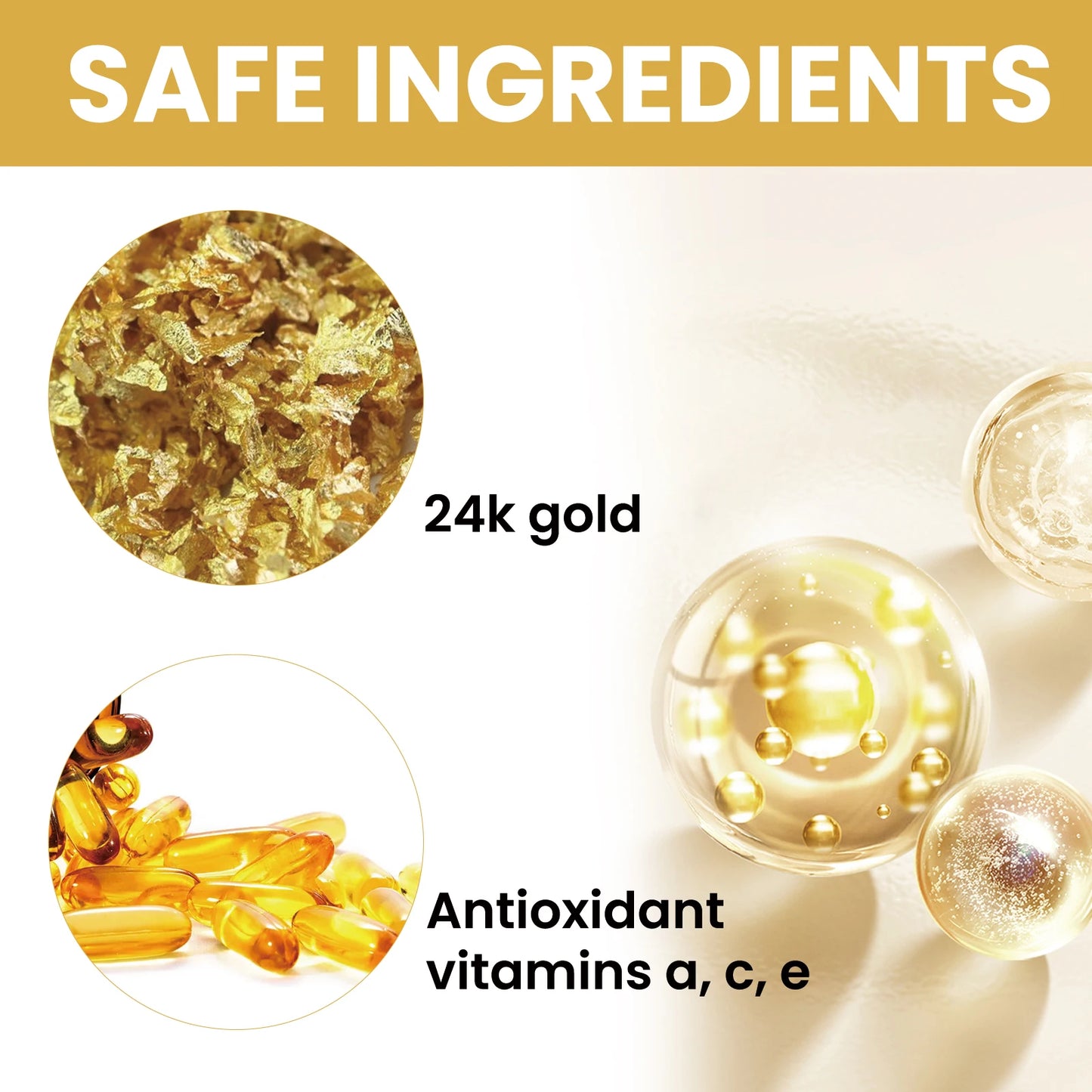 24k Gold Anti Aging Sparkling Oil Serum - Lifing, Facial Firming Skin Anti-Wrinkle Eye Corner Fine Lines, Lifting