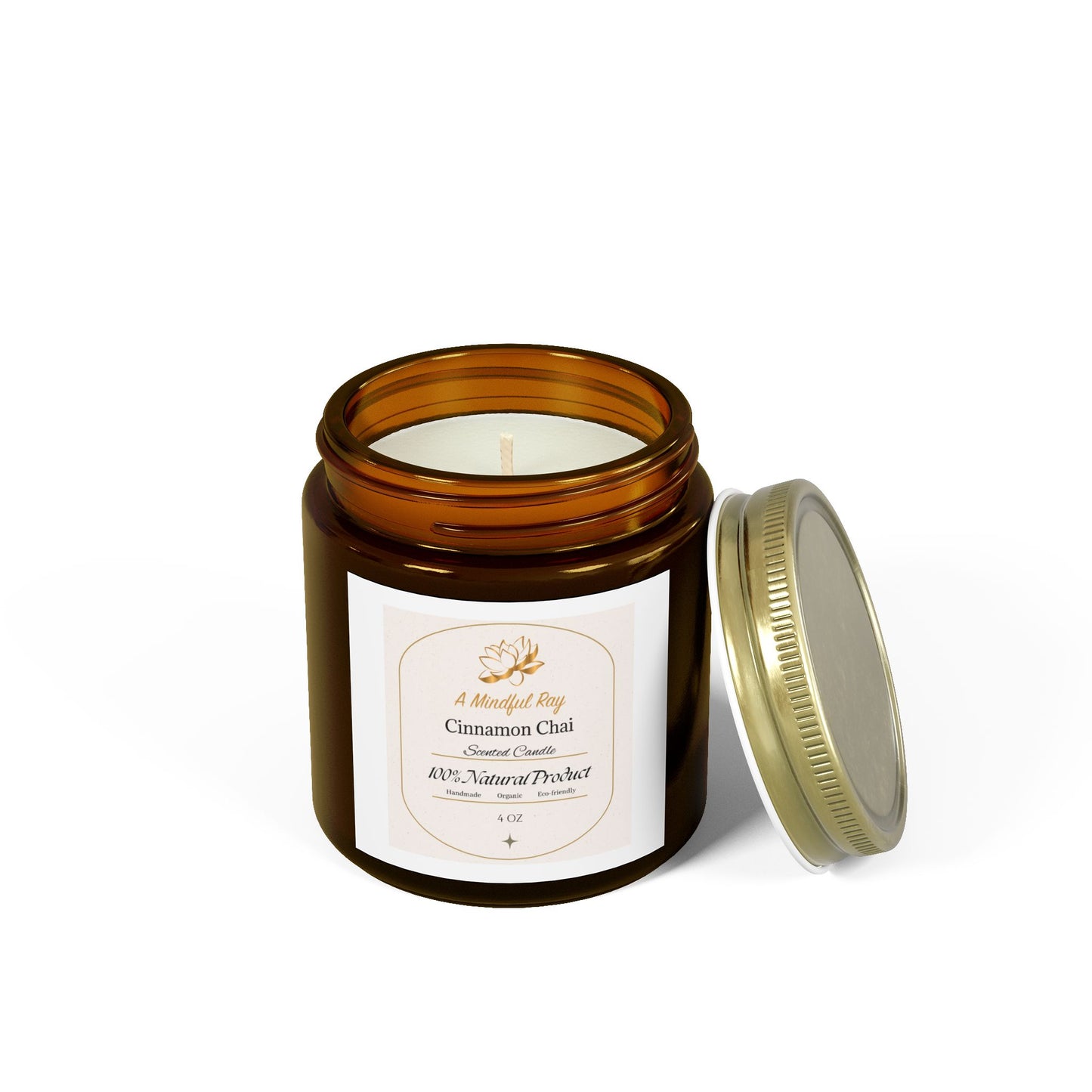 Cinnamon Chai Scented Candles - Natural Coconut Apricot Wax (4oz & 9oz)