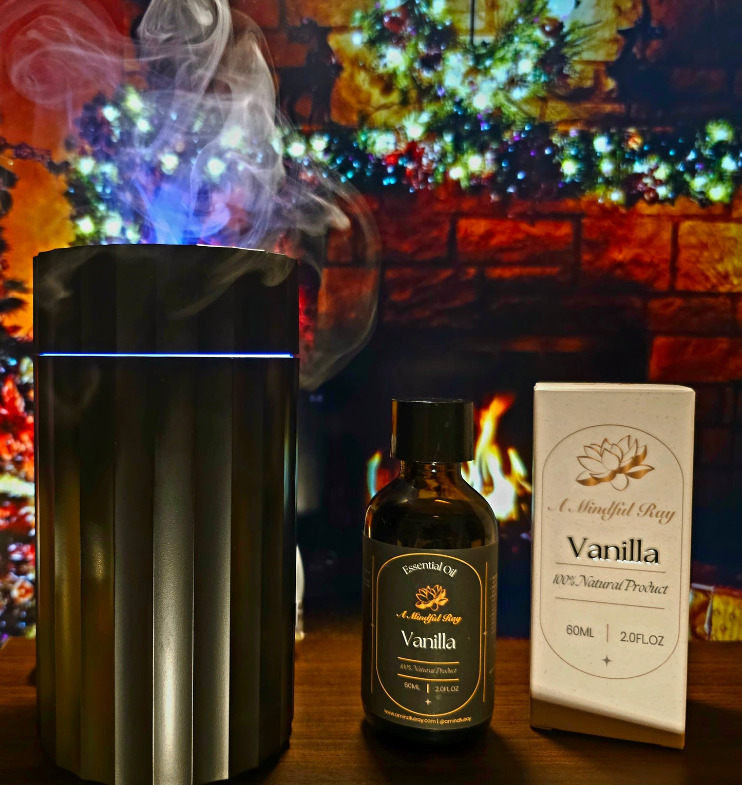 Silent Portable Flame Aromatherapy Diffuser, 9 colors/3 settings, Calming/Relaxing, Car Multicolor Fire Led Ultrasonic Cool Mist Essential Oils Flame Humidifier, Night Lamp/Travel Oil Diffuser, Diffusion Range 500sq ft w/ Timer/Auto Off Protection