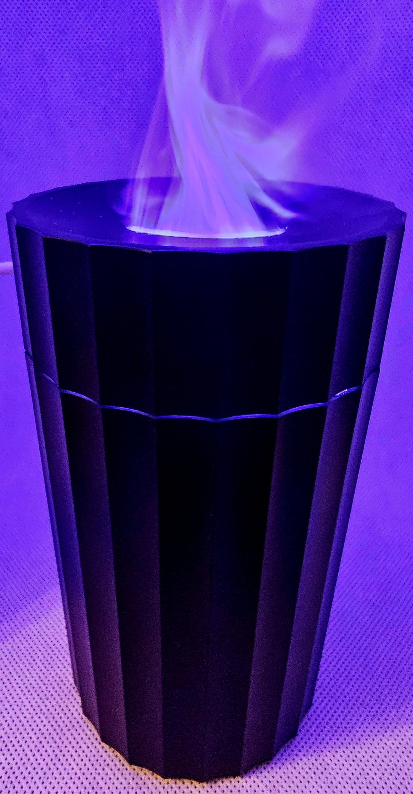 Silent Portable Flame Aromatherapy Diffuser, 9 colors/3 settings, Calming/Relaxing, Car Multicolor Fire Led Ultrasonic Cool Mist Essential Oils Flame Humidifier, Night Lamp/Travel Oil Diffuser, Diffusion Range 500sq ft w/ Timer/Auto Off Protection