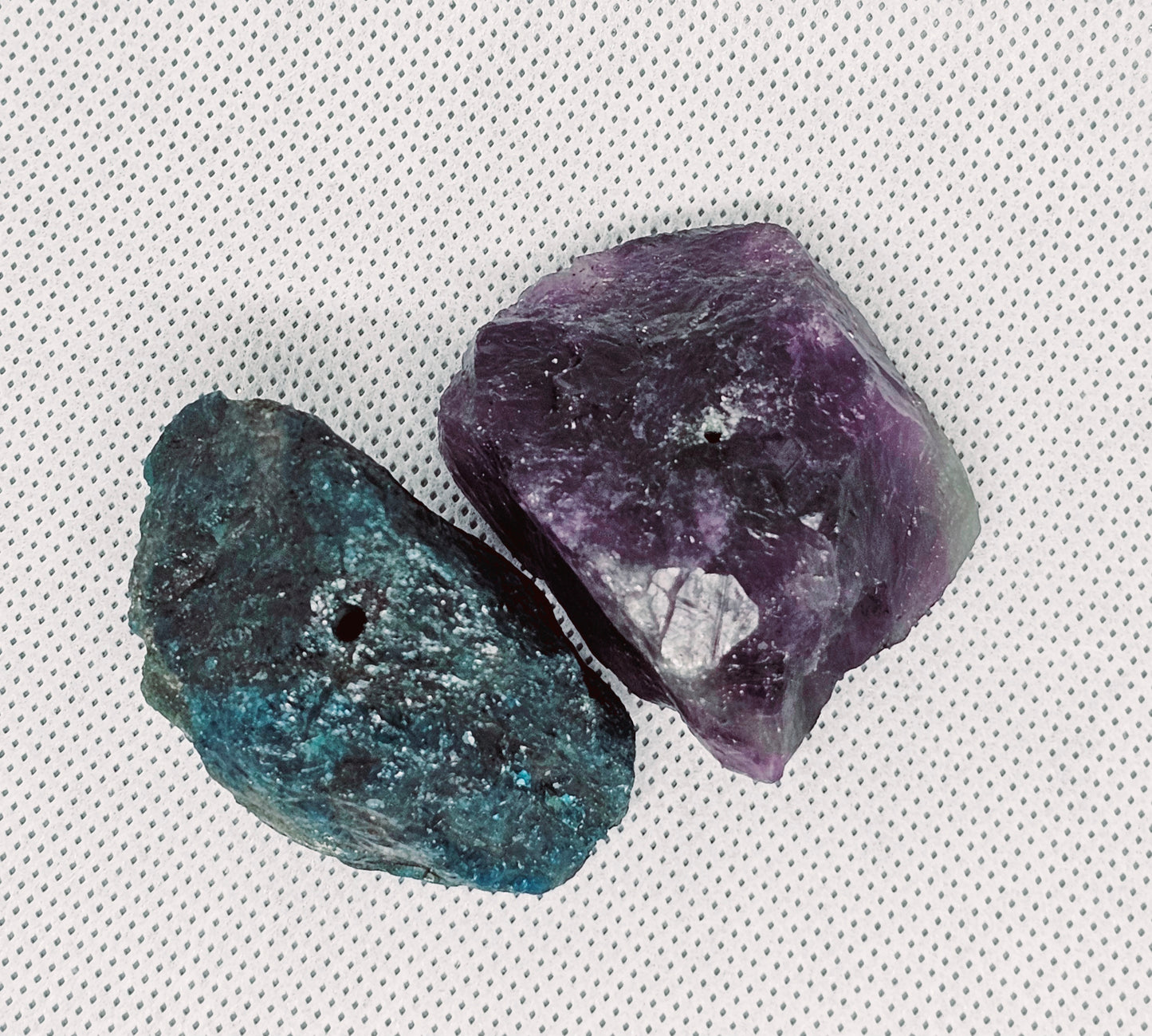 Incense Holders - Natural Rocks - Purple Amethyst & Blue Apatite Stones - Perfect Gift For Meditation or Yoga
