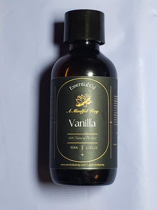 Highly Concentrated Vanilla Essential Oil - 60 ml - 2 oz - For Aromatherapy, Massages, Relaxation, Meditation, Yoga, Diffuser, Humidifier, DIY Soaps, Candles, Fragrances