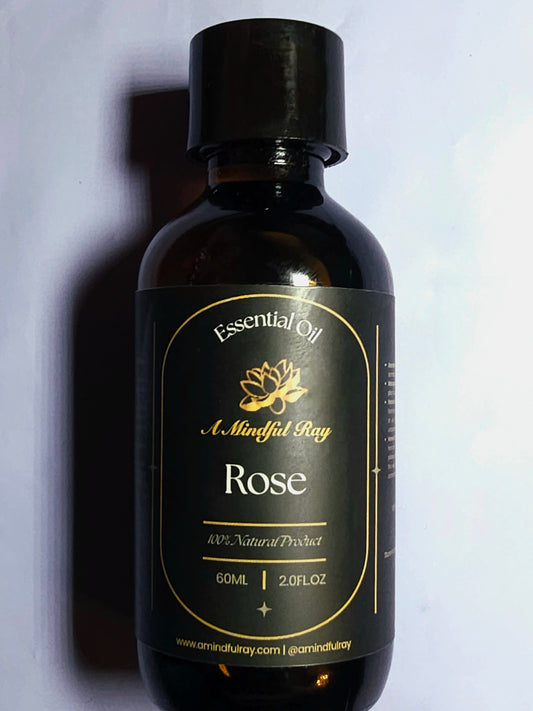 Premium Rose Essential Oil, High Quality 100% Therapeutic - 60 ml - 2 oz - For Aromatherapy, Massages, Relaxation, Meditation, Yoga, Diffuser, Humidifier, DIY Soaps, Candles, Fragrances