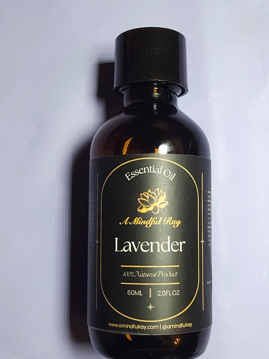 Premium Lavender Essential Oil - High Quality 100% Therapeutic - 60 ml - 2 oz - For Aromatherapy, Massages, Relaxation, Meditation, Yoga, Diffuser, Humidifier, DIY Soaps, Candles, Fragrances