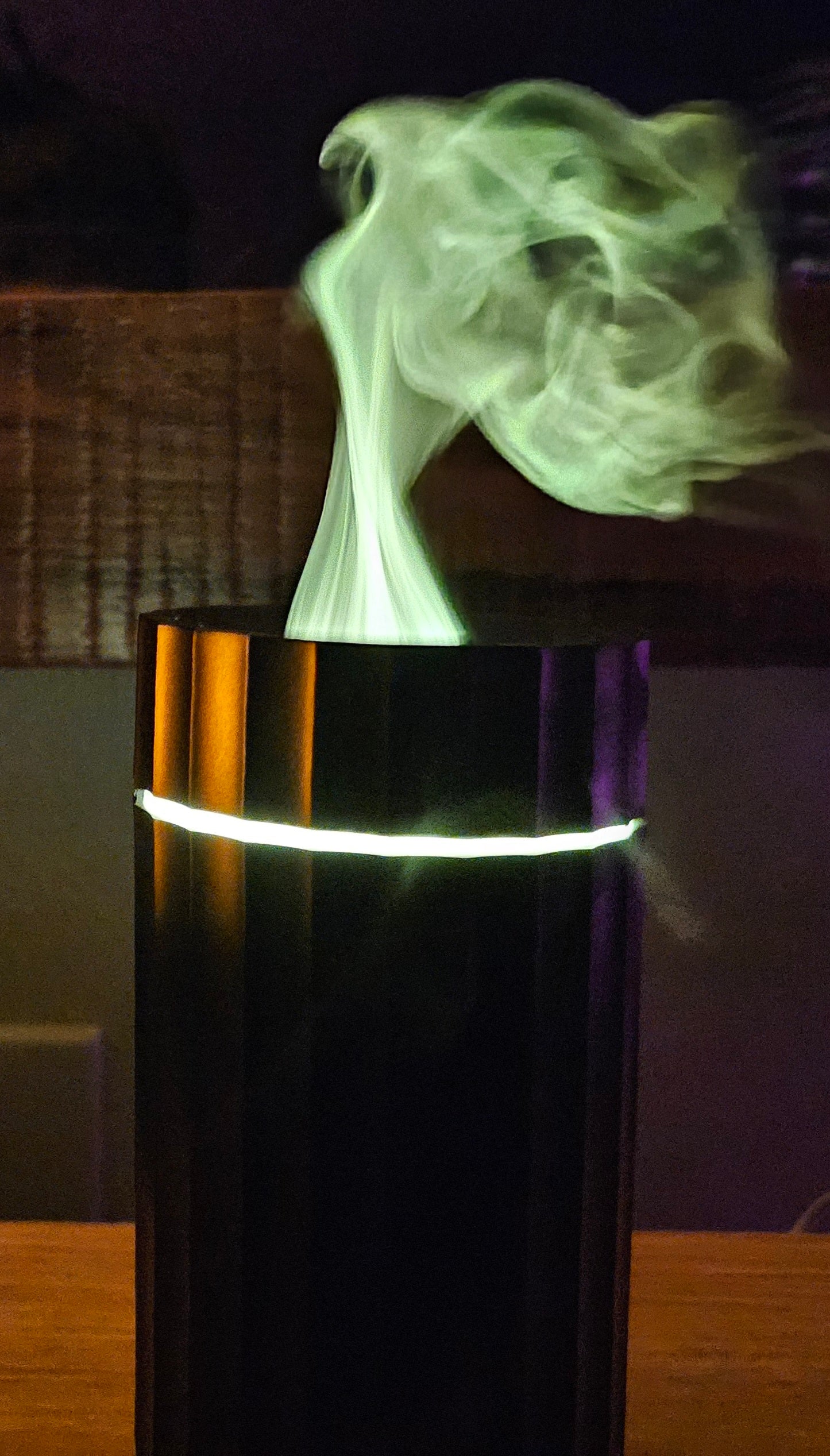 Silent Portable Flame Aromatherapy Diffuser, 9 colors/3 settings, Calming/Relaxing, Car Multicolor Fire Led Ultrasonic Cool Mist Essential Oils Flame Humidifier, Night Lamp/Travel Oil Diffuser, Diffusion Range 500sq ft w/ Timer/Auto Off Protection