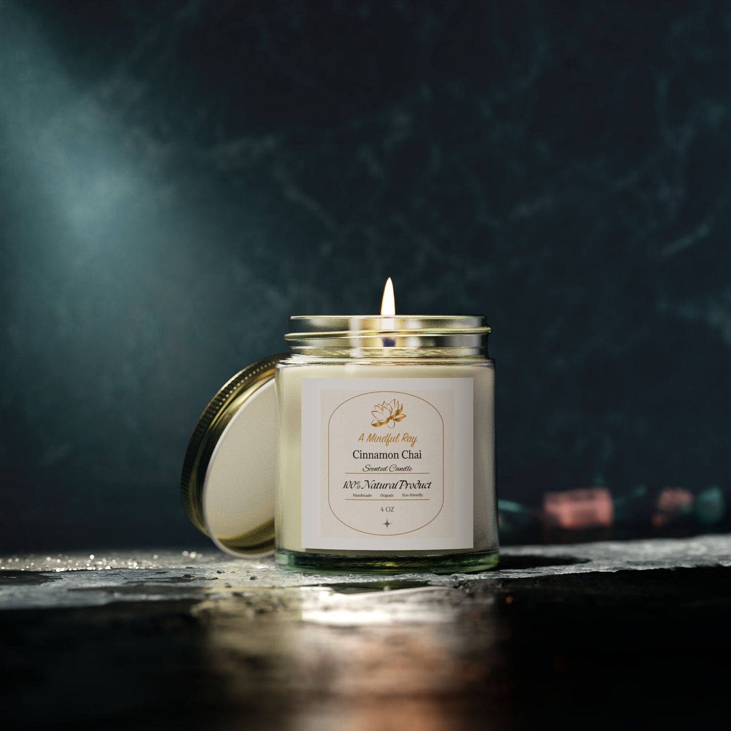 Cinnamon Chai Scented Candles - Natural Coconut Apricot Wax (4oz & 9oz)