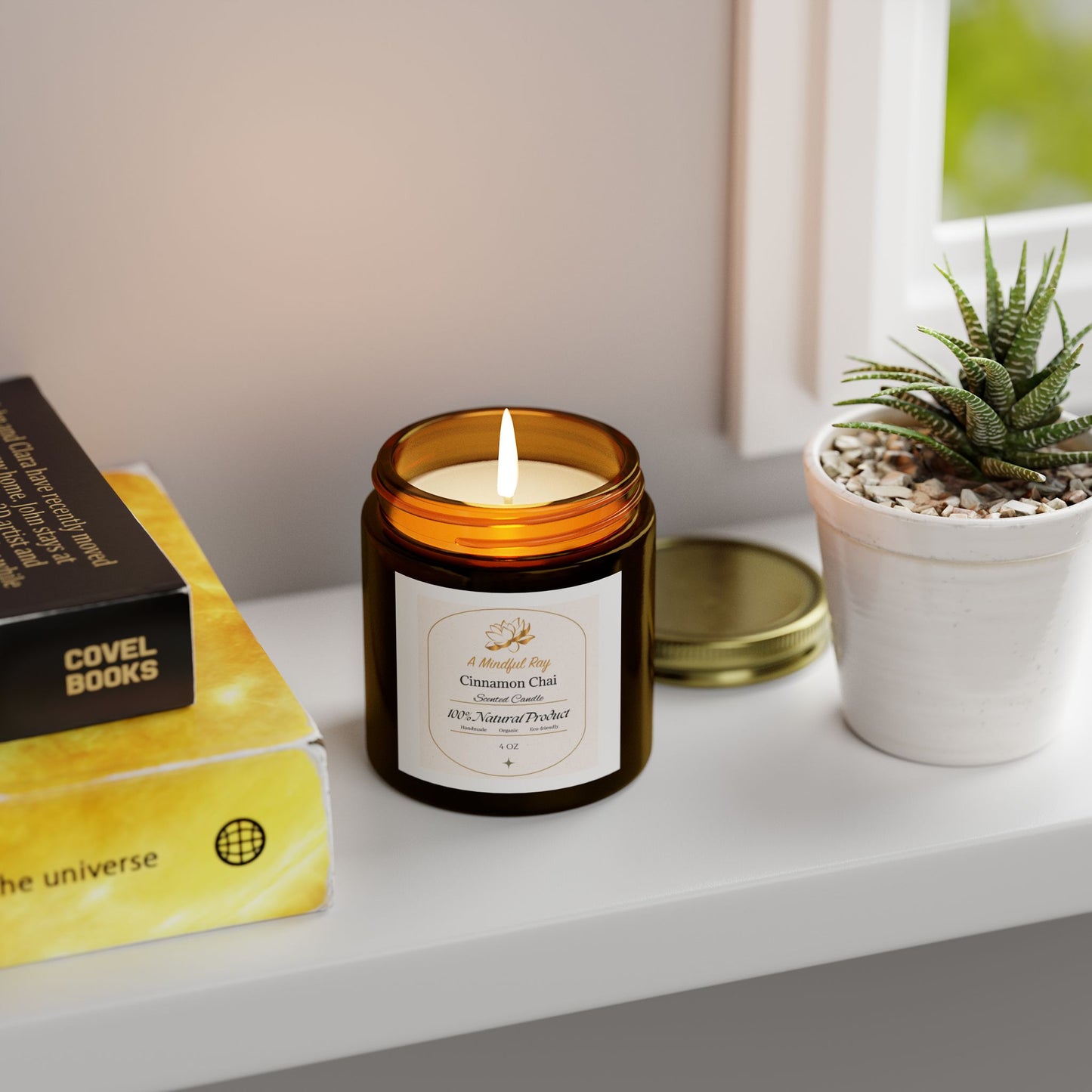 Cinnamon Chai Scented Candles - Natural Coconut Apricot Wax (4oz & 9oz)