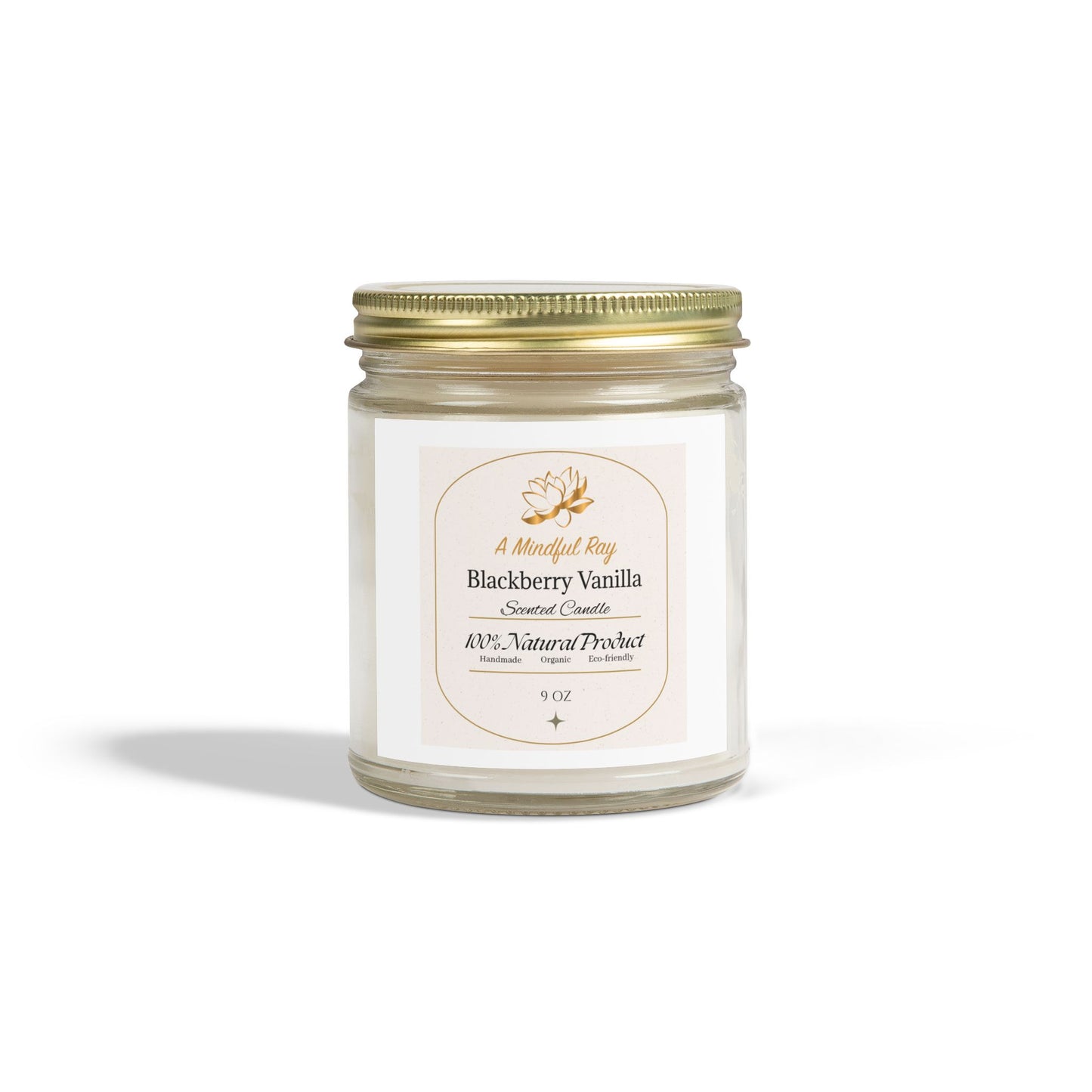 Blackberry Vanilla Scented Candles - Natural Coconut Apricot Wax (4oz & 9oz)