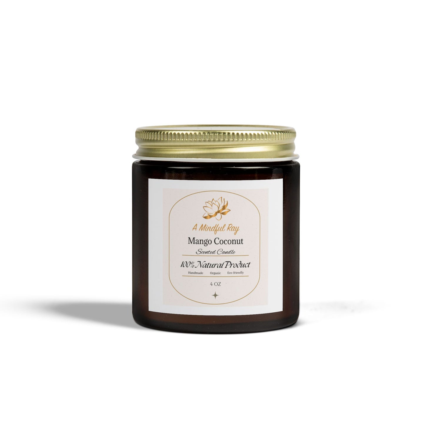 Mango Coconut Scented Candles - Natural Coconut Apricot Wax (4oz & 9oz)