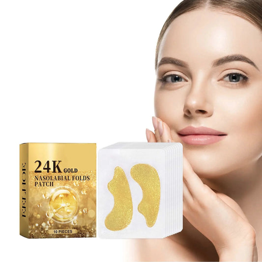 24k Gold Lip and Nose Patch - Gently Reduces Fine Lines, Nourishes, Promotes Facial Firmness And Smoothness