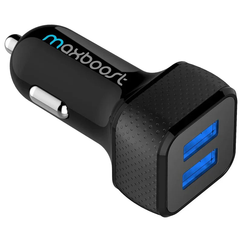High Speed USB Car Charge - 24W 2-Port, Universal Car Charger, Suitable for Iphone, Ipad, Android Samsung, Tablets