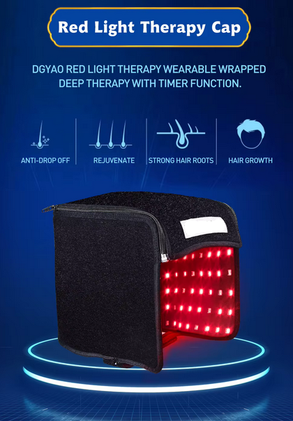 Red Led Light Therapy with Low EMF - Headache Relief, Hair Growth, Helmet Wearable Devices for Pain Relief Red Light Therapy