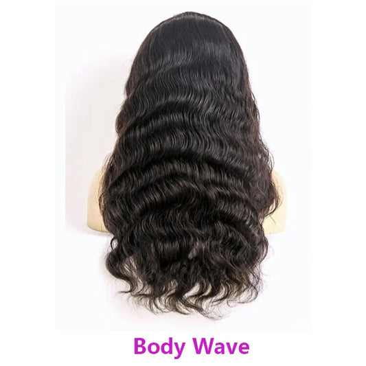 Virgin Human Hair Wig - For Black Women, Transparent Lace Front Pre-Plucked Bleached Knots, 6x4 200% Density
